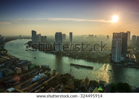 Cityscape of Bangkok City Asia Thailand