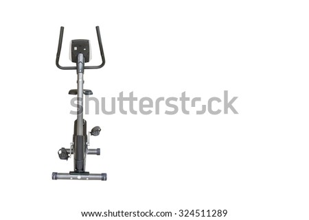 Exercise bike isolated on white background. clipping path in picture.