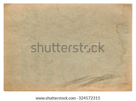 Used worn stained paper texture. Vintage cardboard background