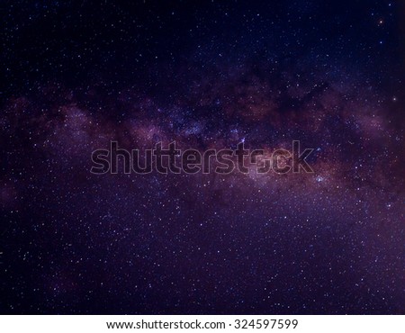 Milky way galaxy with star and space dust in the universe and deep planet night sky background.