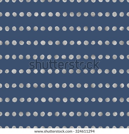 Seamless pattern of silver stripes on blue background. Elegant pattern for background, textile, paper packaging and other design. Vector illustration.