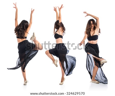 Young fitness female dancing