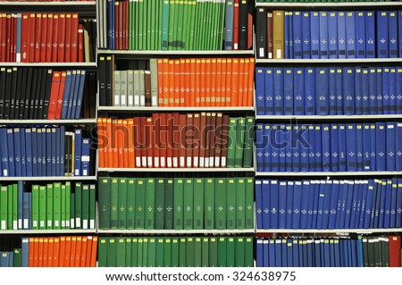 books on book shelf in library