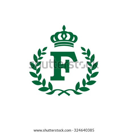 F letter wreath logo