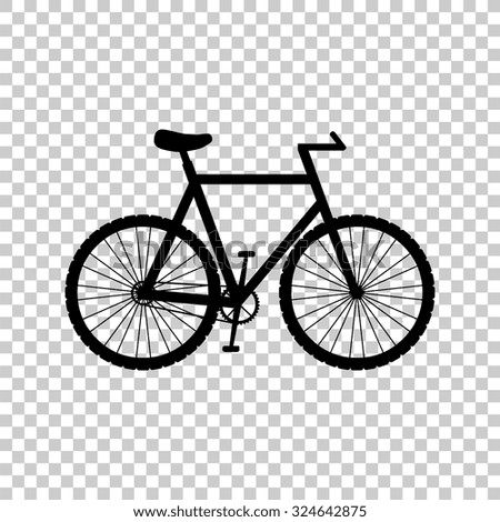 bicycle vector icon - black illustration