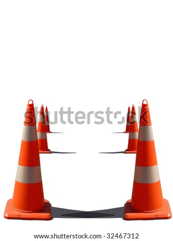 traffic cone isolated white backround
