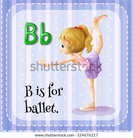 Alphabet B is for ballet illustration