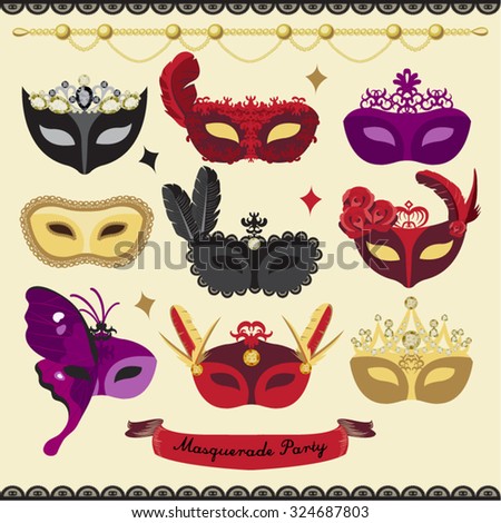 Masquerade Mask Vector Design Illustration