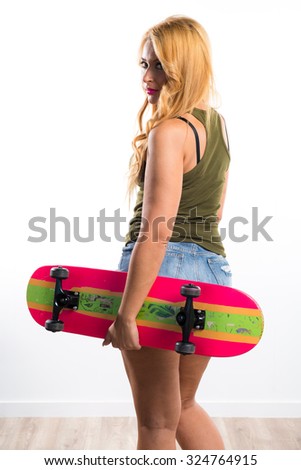 Skateboarder girl