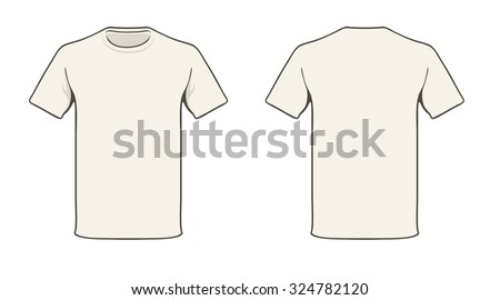 Blank T-shirt template. Solid color easy to change