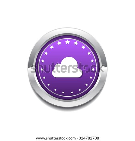 Cloud Circular Vector Purple Web Icon Button