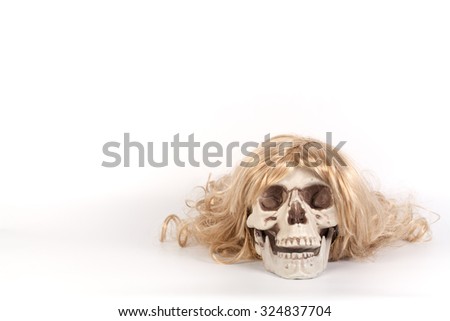 Women Skull with blond hair