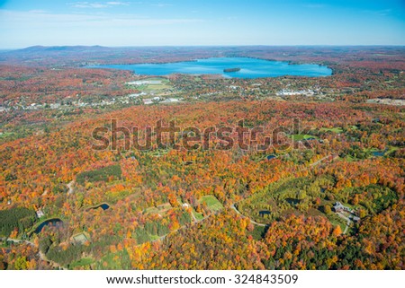 The Brome Lake area in Quebec's Eastern Townships during foliage season