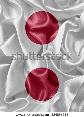 Cloth Japanese flag set