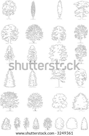 icons trees