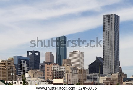 A view of the skyline of downtown Houston Texas