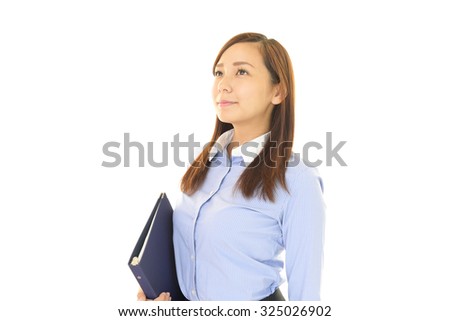 Office lady smiling
