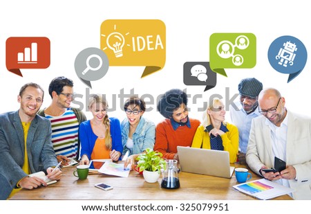 Diversity Business People Casual Idea Discussion Meeting Concept