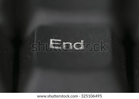 End button on keyboard with soft focus