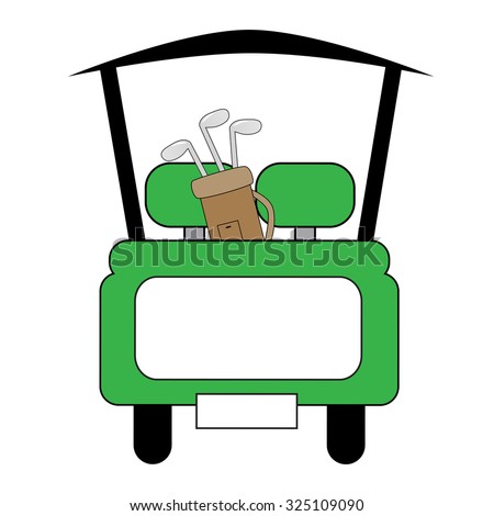 Green Golf Cart
