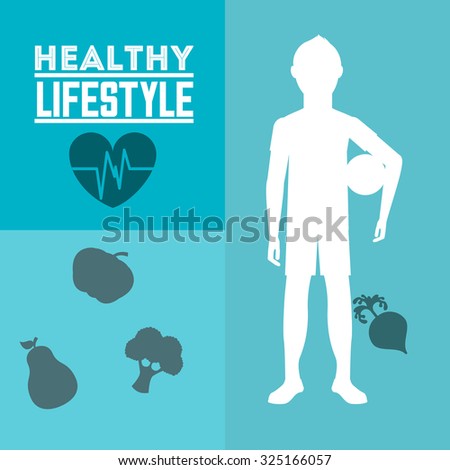 healthy lifestyle design, vector illustration eps10 graphic 