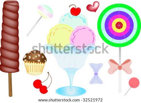icecream sweets and candy's