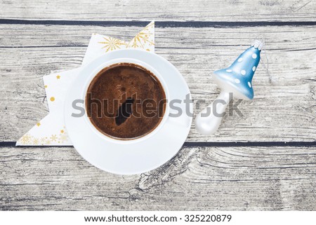 A cup of coffee at Christmas
