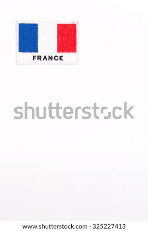 Fabric texture of the flag of France