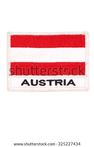 Flag of Austria isolated on white