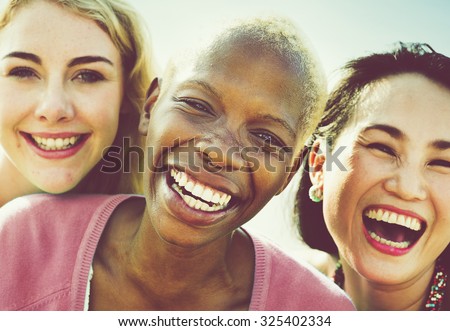 Girlfriends Friendship Party Happiness Summer Concept Royalty-Free Stock Photo #325402334