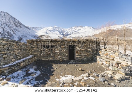 Nepalese house on the way to Everest base camp, Npeal