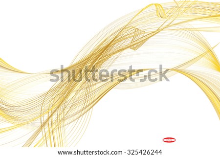 abstract beige line golden wave cream band isolated on white background. vector illustration