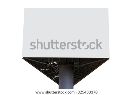 Empty Billboard isolated on white