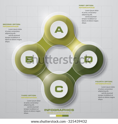 Abstract 4 steps infographics background. Number banners template/tags or website layout. Vector.