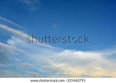 sunset cloud on the blue sky 