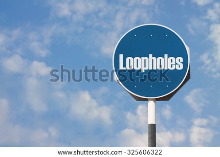 Loopholes Sign Royalty-Free Stock Photo #325606322