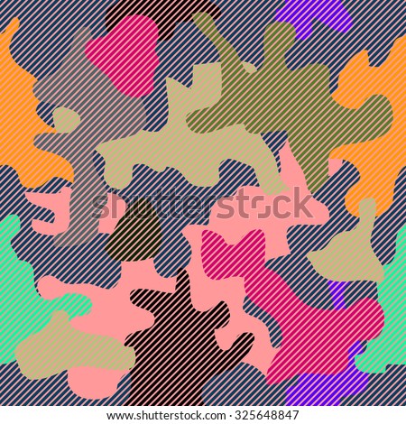 Women camouflage seamless hatched pattern. Urban textile design collection. Pink and purple. Backgrounds & textures shop.