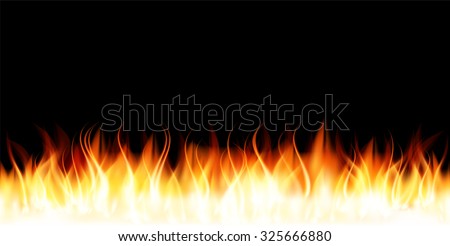 Burning Flame of Fire. Vector Illustration. EPS10