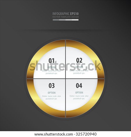 circle presentation template    gold color