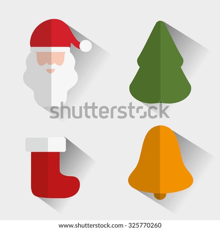 Merry christmas concept with decoration icons design, vector illustration 10 eps graphic.