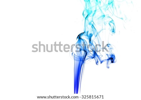 movement of smoke, Abstract Light blue smoke on white background, Light blue background,Light blue ink background