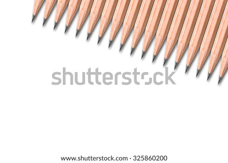 Sharpen pencils on white background