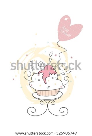 birthday cake,vector illustration