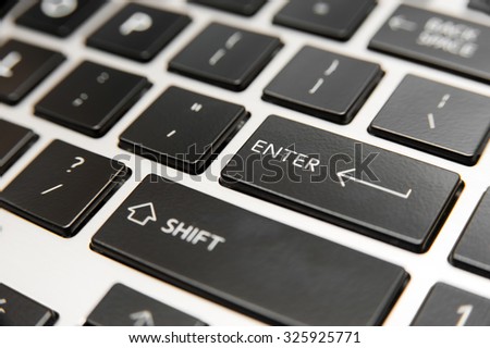 Laptop computer keyboard close-up