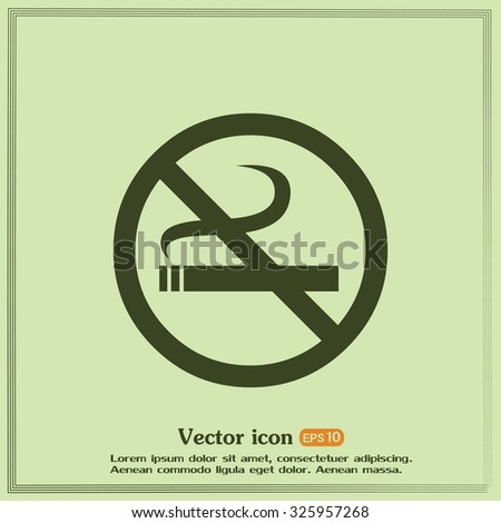  Vector illustration of the restricted area sign no smoking 