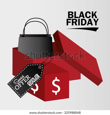 Black Friday concept with sale icons design, vector illustration 10 eps graphic.