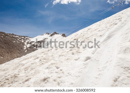 Snowy mountain range