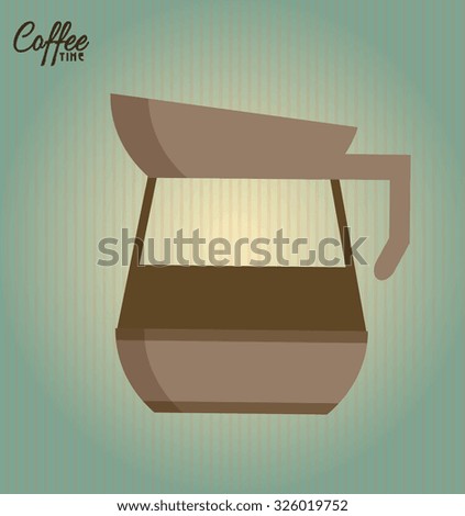 Hot Beverage concept, Coffee time signs and symbols, vector design