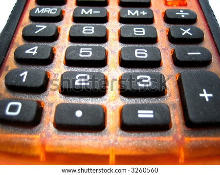 Number keys on calculator