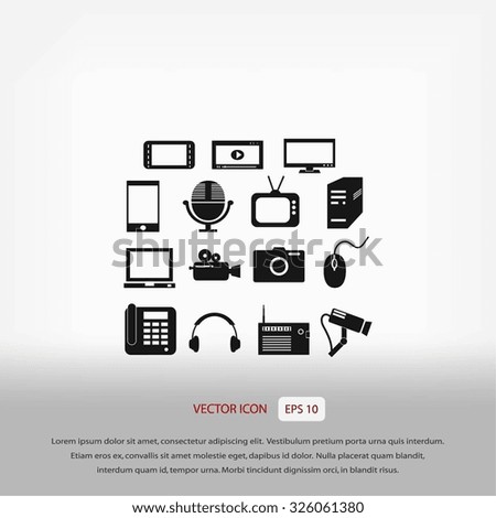 series icon set and mobile devices.